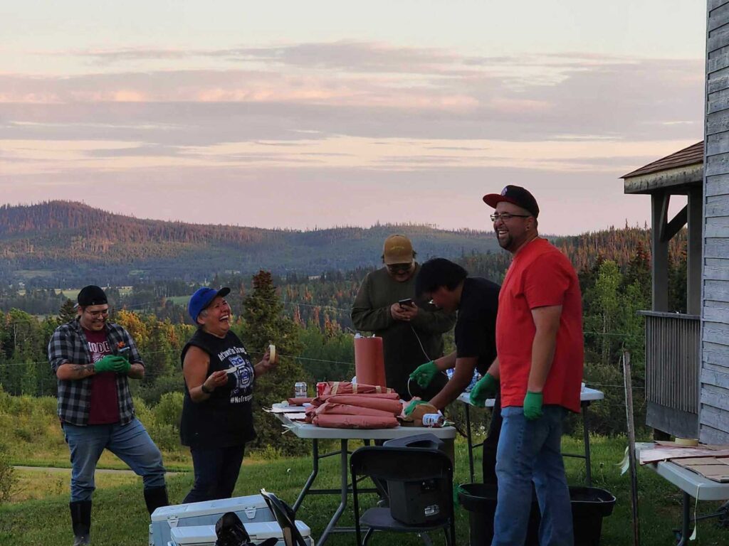 Salmon being Processed after Salmon Run